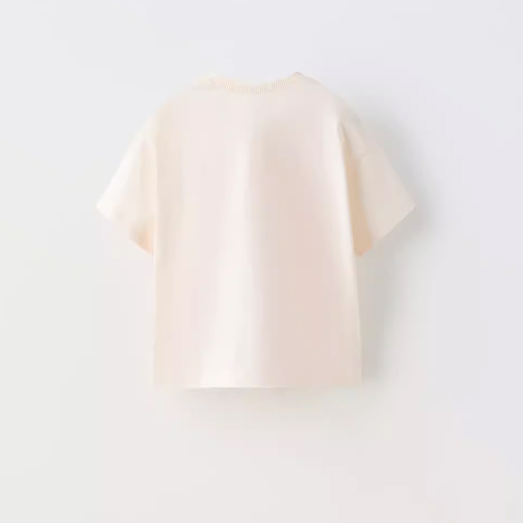 LEZONKIDS - Camisa com Remendo de Letra Bordada à Mão e Camiseta Impressa para Crianças